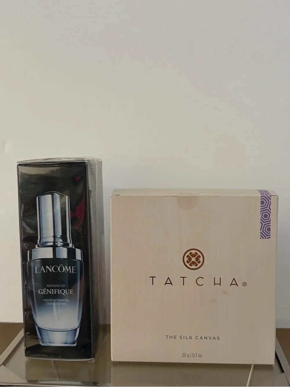 Lancôme Génifique Serum & Tatcha Silk Canvas Primer Bundle New